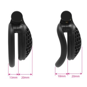 pink resin chastity cage mini cage-honeycomb nylon cock material detail graphic
