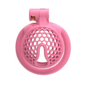 Pink mini chastity cage front view