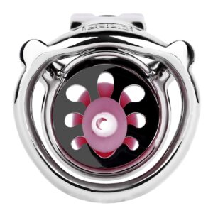 metal steel chastity cage vagina-shaped inverted cage-stainless male detail close-up