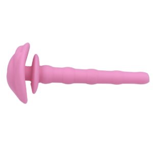 metal steel chastity cage vagina-shaped inverted cage-stainless male back product view