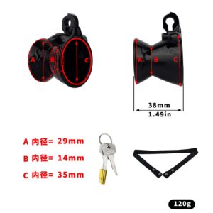 Black sissy inverted chastity cage dimensions and keys