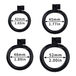 Black chastity cage ring size chart