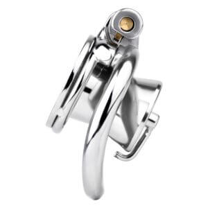 metal steel chastity cage hollow stainless male lock wearing guide graphic