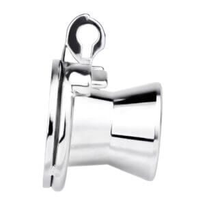 metal steel chastity cage hollow stainless male lock angled product view