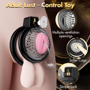 black chastity cage lightweight penis cage-soft tpr feature detail graphic