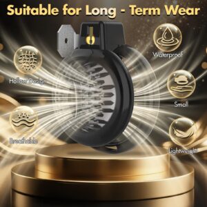 black chastity cage lightweight penis cage-soft tpr back product view