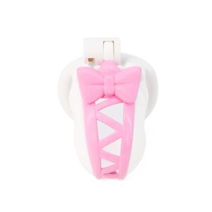 pink chastity cage bow invisible lock back product view