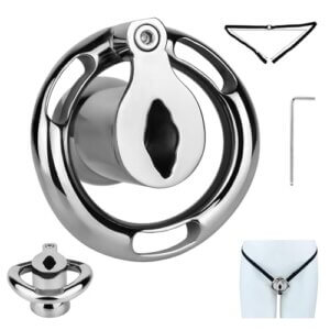 steel chastity cage inverted screw lock belt ring size chart