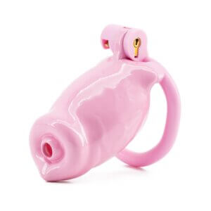 Men Resin Chastity Cage with Hidden Lock, 4 Ring Sizes & Lightweight Design