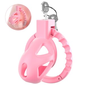 Lightweight Small Sissy Chastity Cage with 8 Adjustable Rings