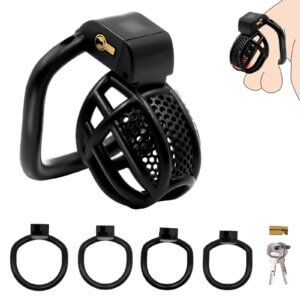 pink chastity cage 3D printed sizes rings gallery 08 feature detail graphic