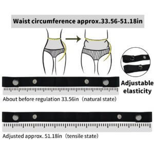 Adjustable chastity belt size guide