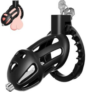 chastity cage lightweight hollow sissy cock feature detail graphic