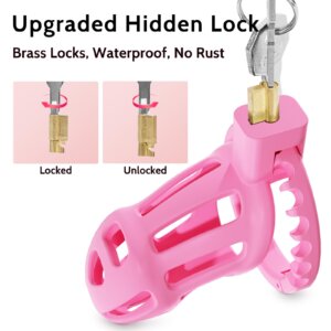 chastity cage lightweight hollow sissy cock detail close-up