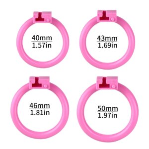 pink chastity cage invisible concealed design support back product view