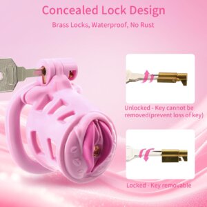 pink chastity cage pussy sizes rings invisible accessory kit view