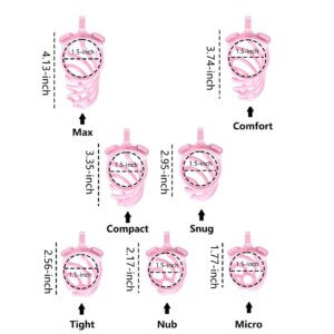 pink chastity cage spiral lock rings restraint accessory kit view