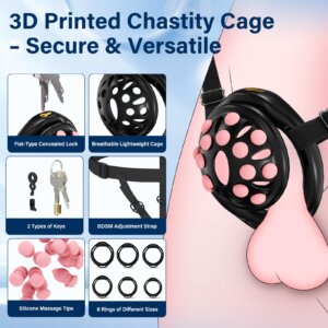 Pink chastity cage feature overview