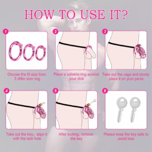 pink metal chastity cage cock cages adjustable belt detail close-up