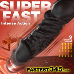 silicone vibrator 6-in-1 thrusting anal app angled product view