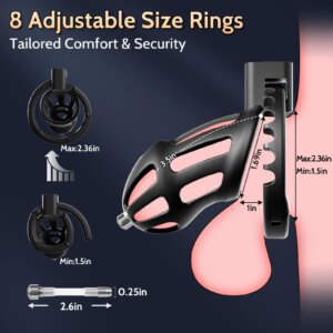 chastity cage lightweight hollow sissy cock material detail graphic
