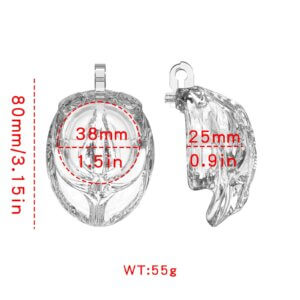 Clear silicone chastity cage dimensions