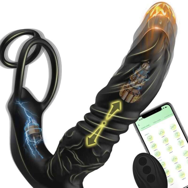 71Xi3hMRSQL Thrusting Prostate Massager With Dual Rings