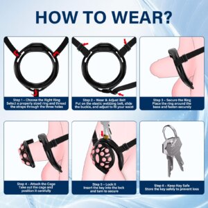 Male tiny pink chastity cage wearing guide