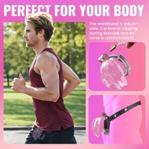Clear silicone chastity cage lifestyle fit example