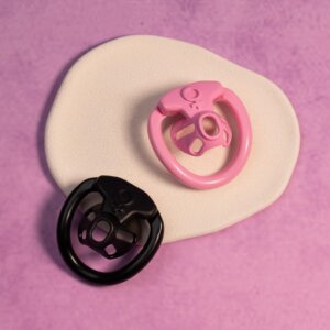pink chastity cage inverted sissy belt micro wearing guide graphic
