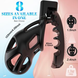 pink chastity cage lightweight small sissy adjustable feature detail graphic