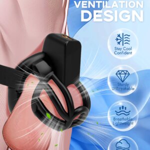 pink chastity cage 3D printed sizes rings material detail graphic