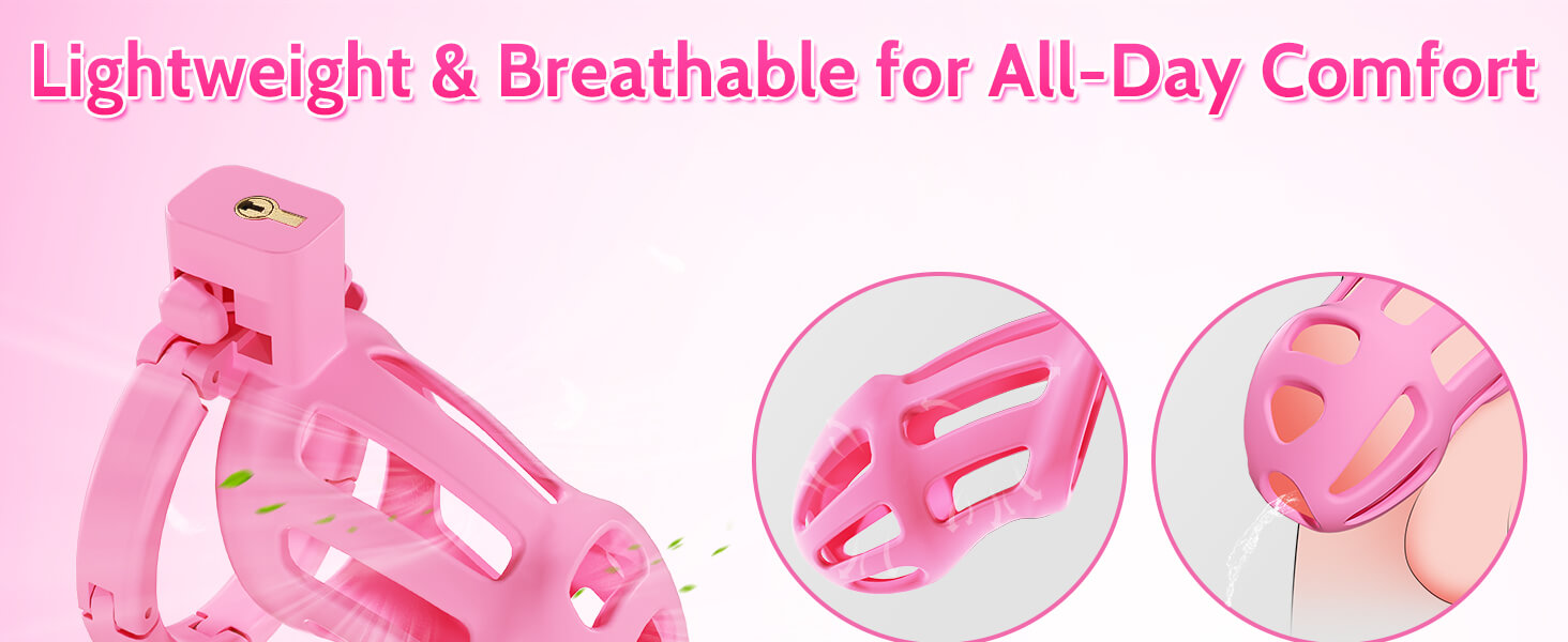 Breathable and lightweight chastity device