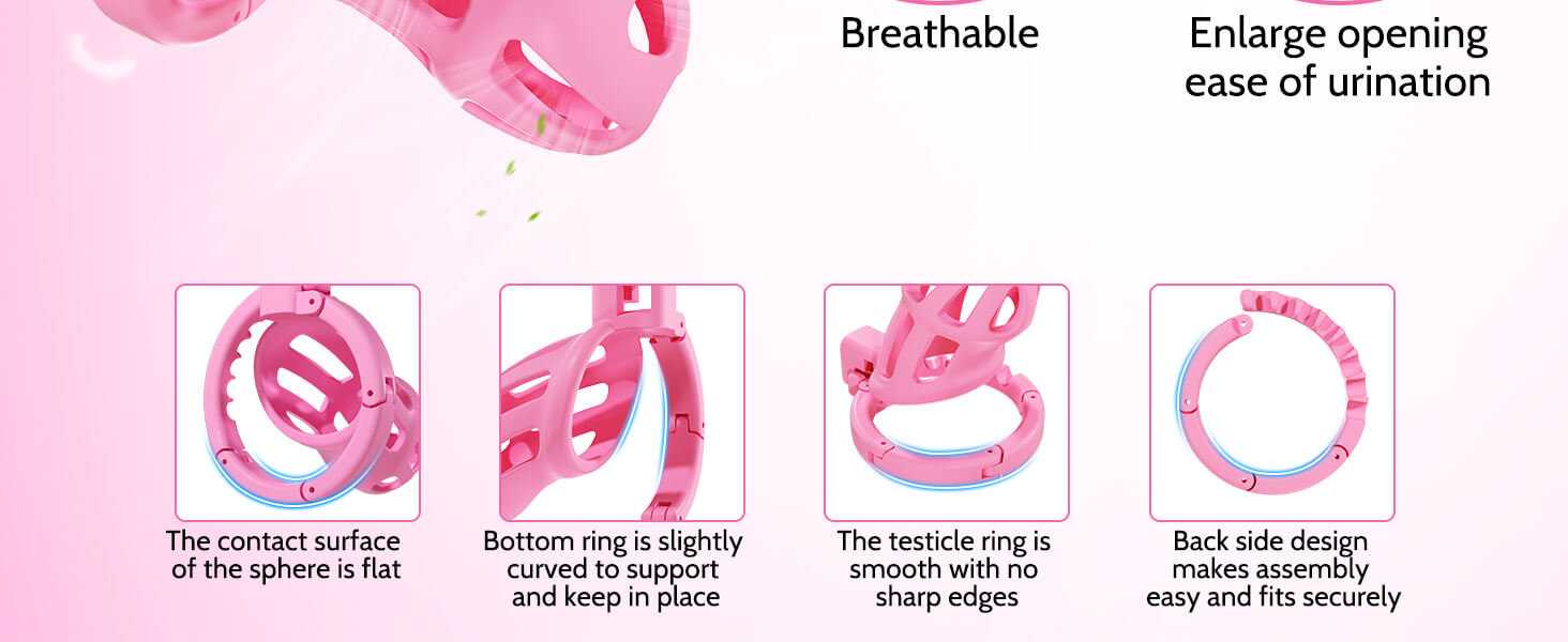 Breathable and lightweight chastity device