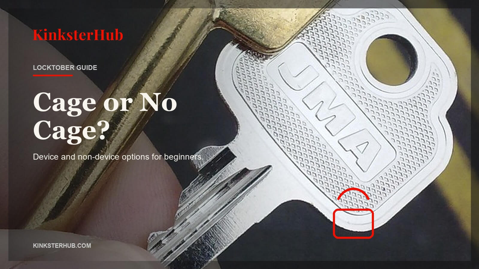 KinksterHub Locktober cover with a platform-safe real person photo background for Do You Need a Chastity Cage for Locktober? Options Explained.