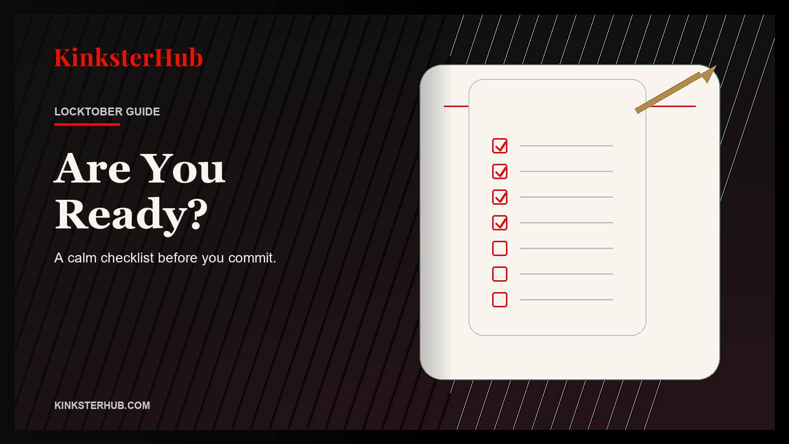 A refined Locktober readiness cover with a notebook checklist and pen motif for a 10-question readiness check.